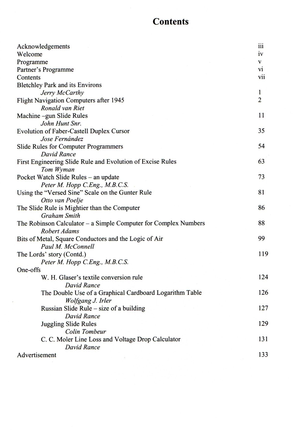 IM2012 Proceedings contents